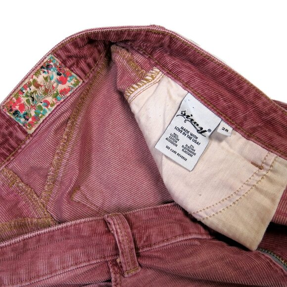 Siwy Alia Corduroy Shorts , You'll Beige Mine, 28, Distressed Red - Picture 3 of 7